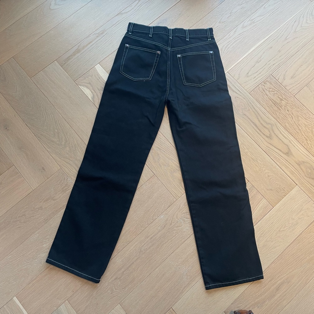 Reformation Cowboy High Rise Black Straight Jeans - Picture 6 of 6